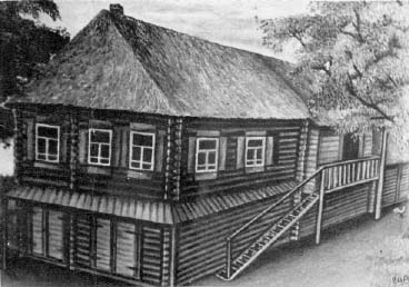 Дом, в котором родился Есенин. Рисунок