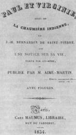 «Поль и Виргиния» и «Индийская хижина» (Париж, 1834). Титульный лист