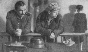 Сцена из спектакля «Немцы» (из кн. «Литературные вечера», Варшава, 1956)
