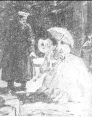 Мери и Грушницкий. Илл. Д. А. Шмаринова. Тушь, уголь. 1941.