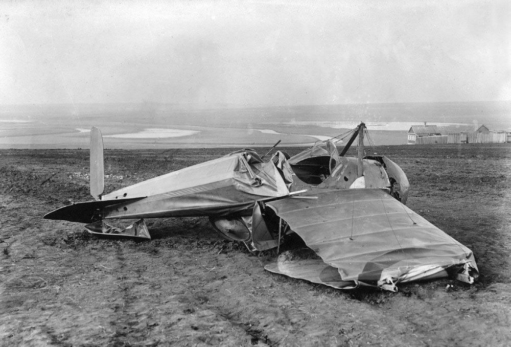 Самолет «Моран», на котором разбился летчик Г. М. Каменев. 2 мая 1919