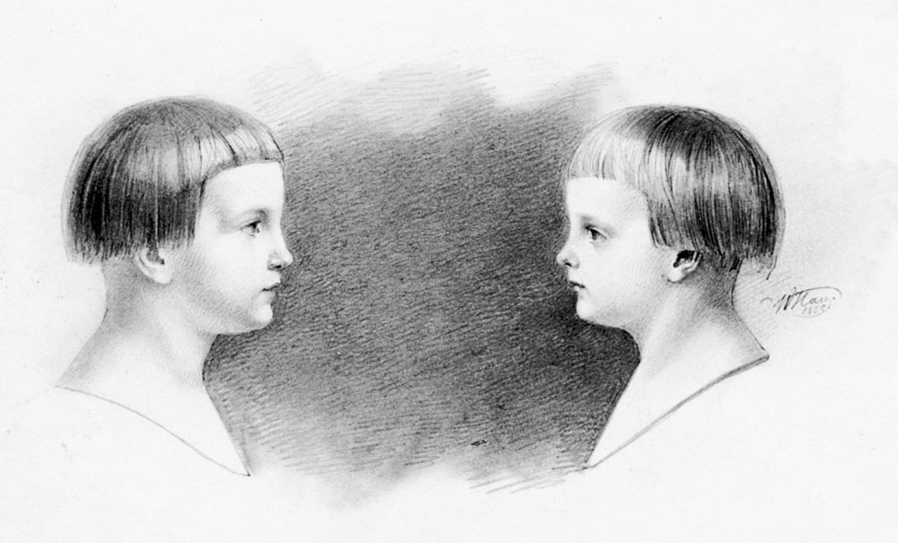 В. И. Гау. Великие князья Николай и Михаил Николаевичи. 1835